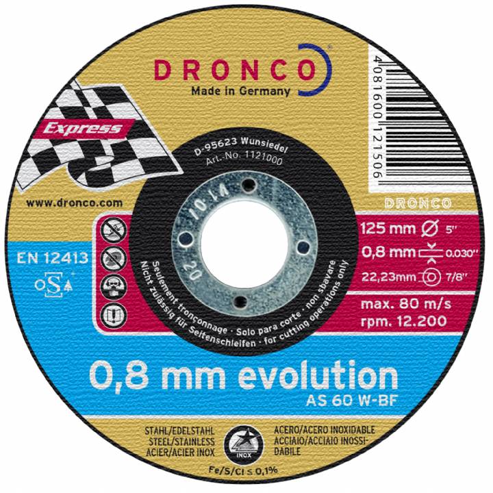 EVOLUTION METAL CUTTING DISC 0.8MM PK.10