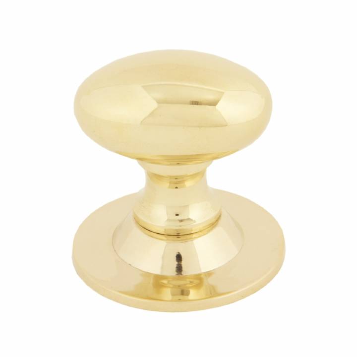 Polished Brass Oval Cabinet Knob - Small