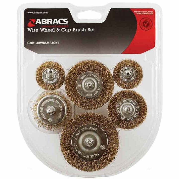 WIRE WHEEL & CUP BRUSH SET