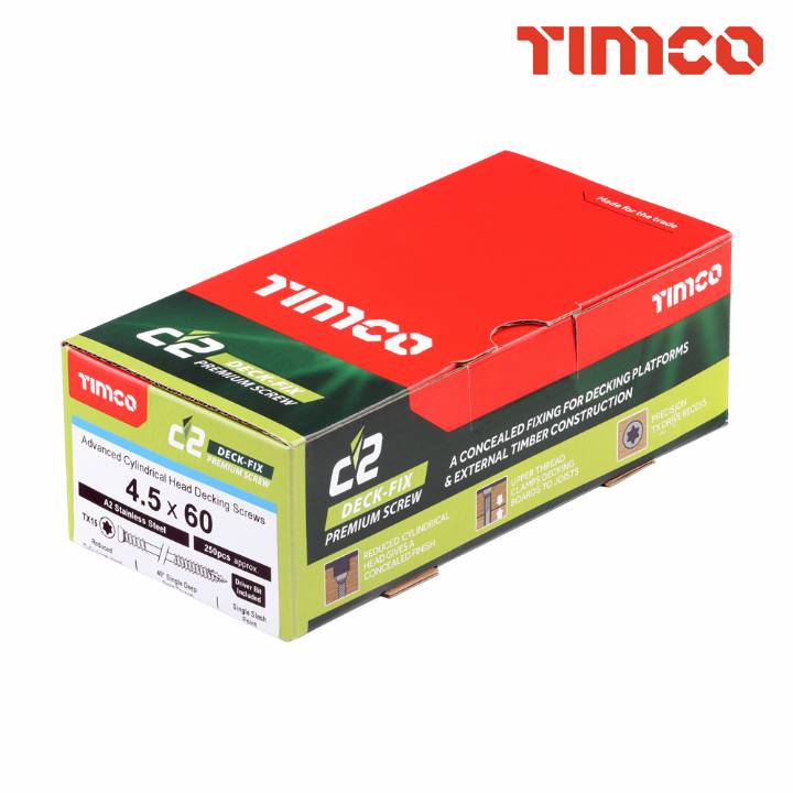 TIMCO C2 DECK - FIX - TX - CYLINDER - SINGLE SLASH 4.5X60mm - ST/STEEL