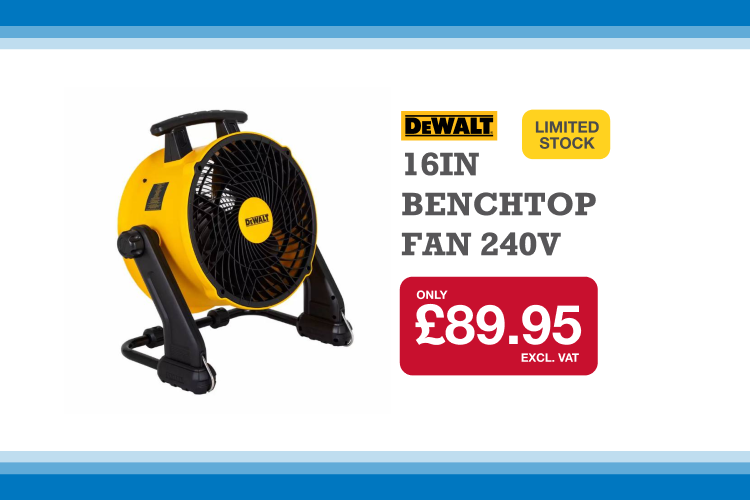 DEWALT 16IN BENCHTOP FAN 240V