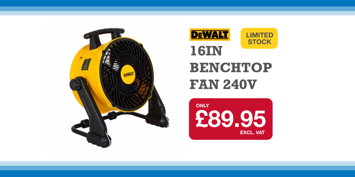 DEWALT 16IN BENCHTOP FAN 240V