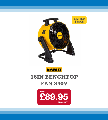 DEWALT 16IN BENCHTOP FAN 240V