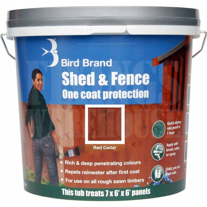 BIRD BRAND SHED & FENCE TREATMENT RED CEDAR