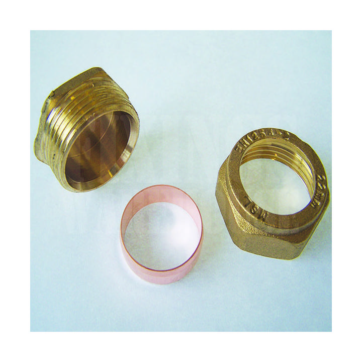 STOP END - BRASS - 22MM