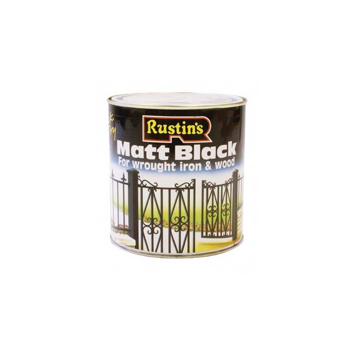 RUSTINS QUICK DRY MATT BLACK PAINT