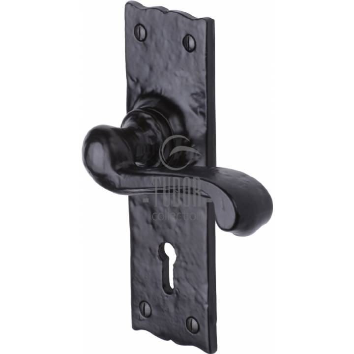 LEVER LOCK IN RUSTIC BLACK FINISH - SHROPSHIRE STYLE