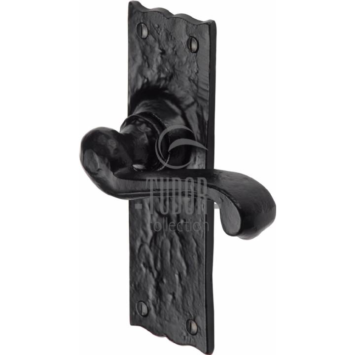 LEVER LATCH IN RUSTIC BLACK FINISH - SHROPSHIRE STYLE