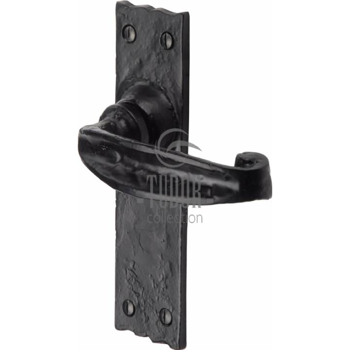 LEVER LATCH IN RUSTIC BLACK FINISH - WELLINGTON STYLE