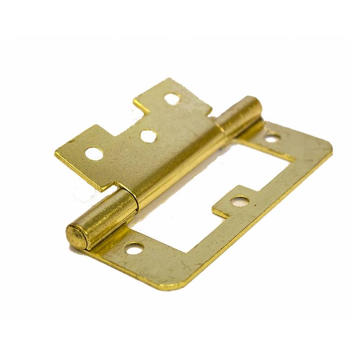 FLUSH HINGES ELECTRO BRASS PAIR 75MM