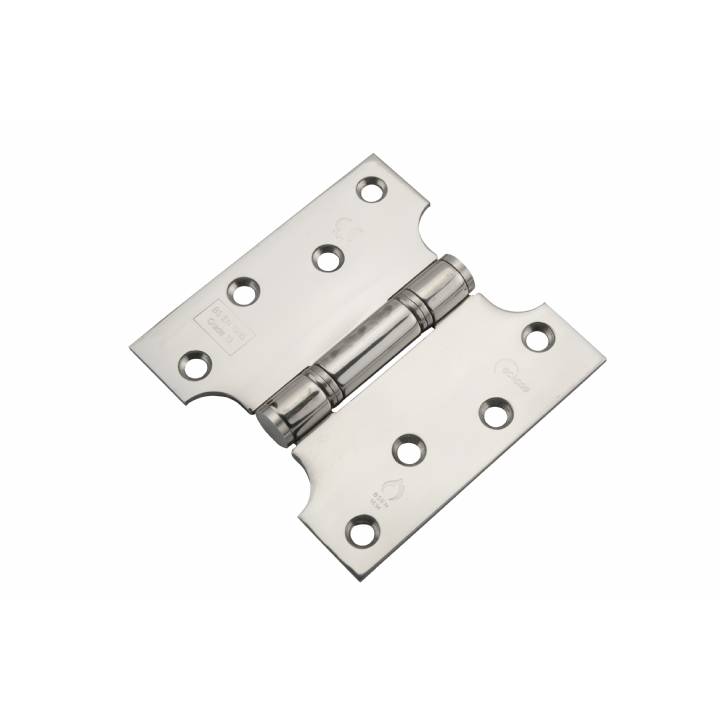 POLISHED STAINLESS PARLIAMENT HINGE 4 INCH X 5 INCH SINGLE