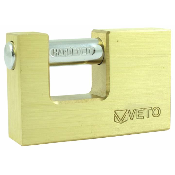 VETO 70mm BRASS BLOCK PADLOCK