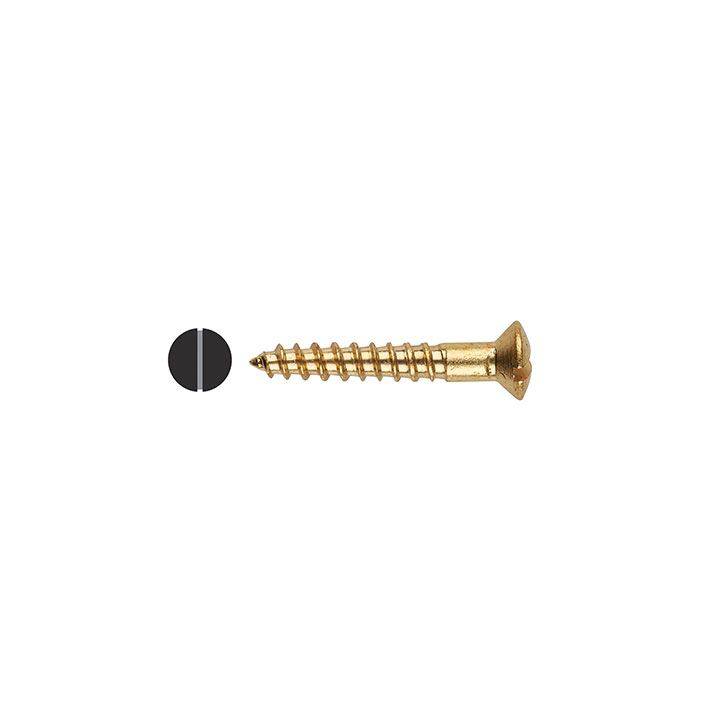 TQ RAISED COUNTERSUNK BRASS SCREWS  PK.200