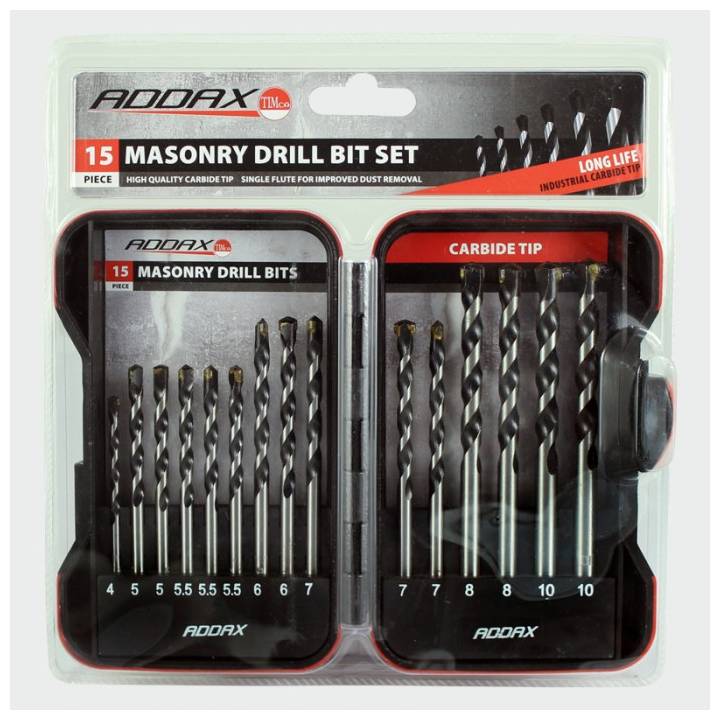 ADDAX 15 PIECE MASONRY DRILL BIT SET