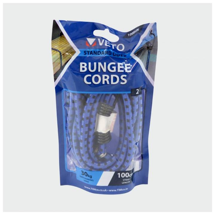 VETO BUNGEE CORDS 100CMS 30KG PK.2