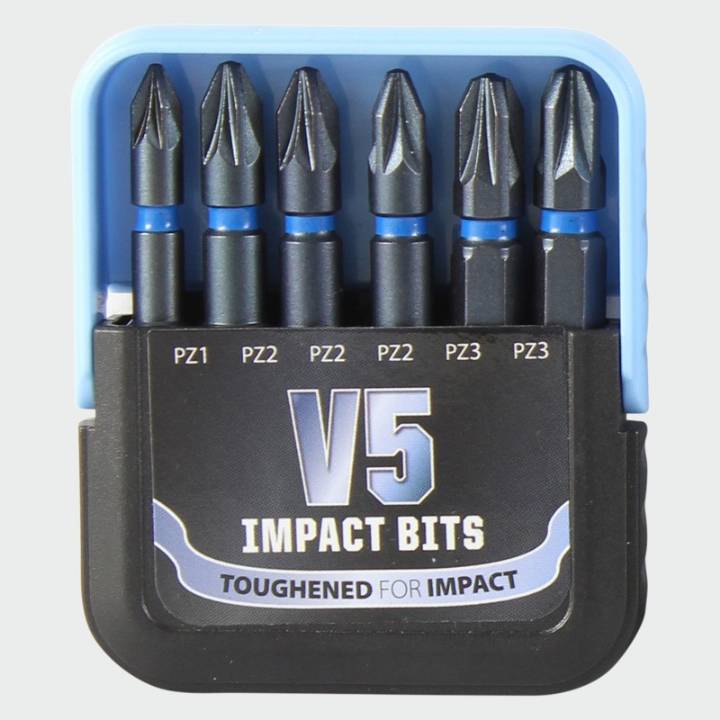 ADDAX 6 PIECE POZI IMPACT BIT SET