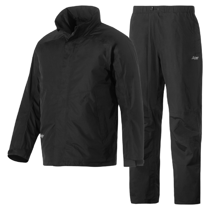 WATERPROOF JACKET & TROUSERS BLACK XL