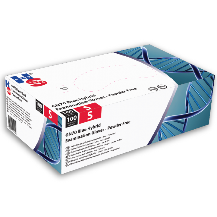 VINYL/NITRILE GLOVES LARGE PK.100