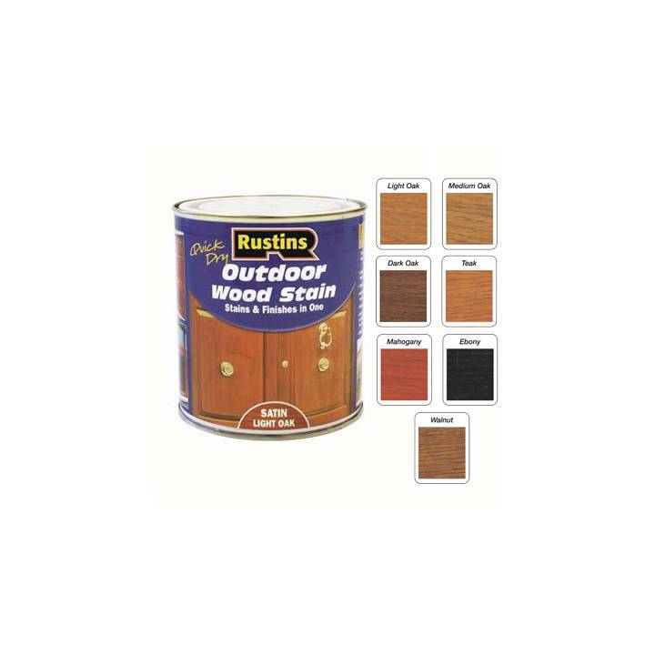 OUTDOOR WOOD STAIN MEDIUM OAK SATIN 1L