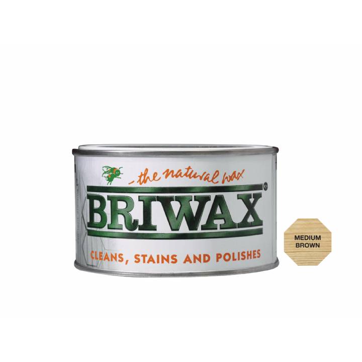 RUSTINS BRIWAX WAX POLISH 400g - MEDIUM BROWN