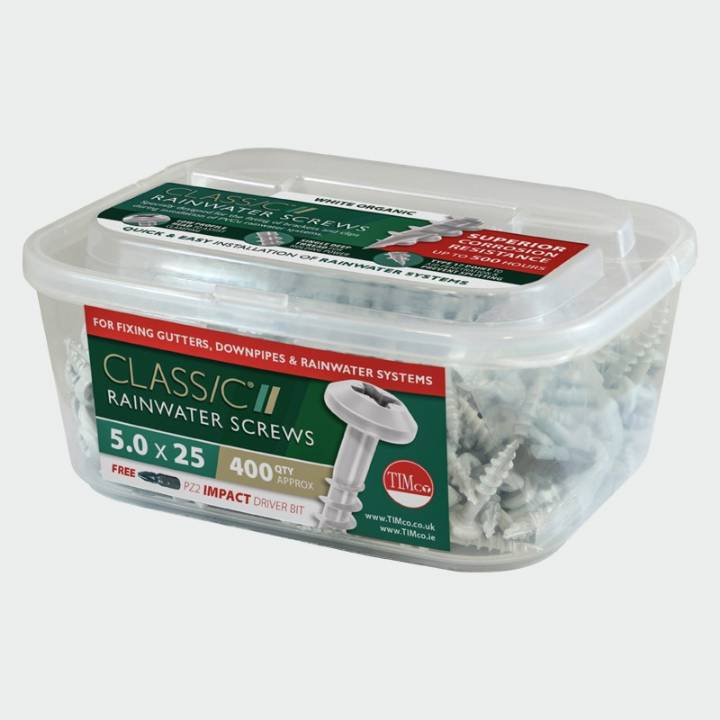 TIMCO RAINWATER SCREWS WHITE