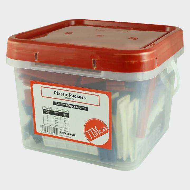 ASSORTED PLASTIC PACKERS TUB 400