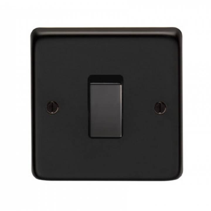 Matt Black Single 10 Amp Switch