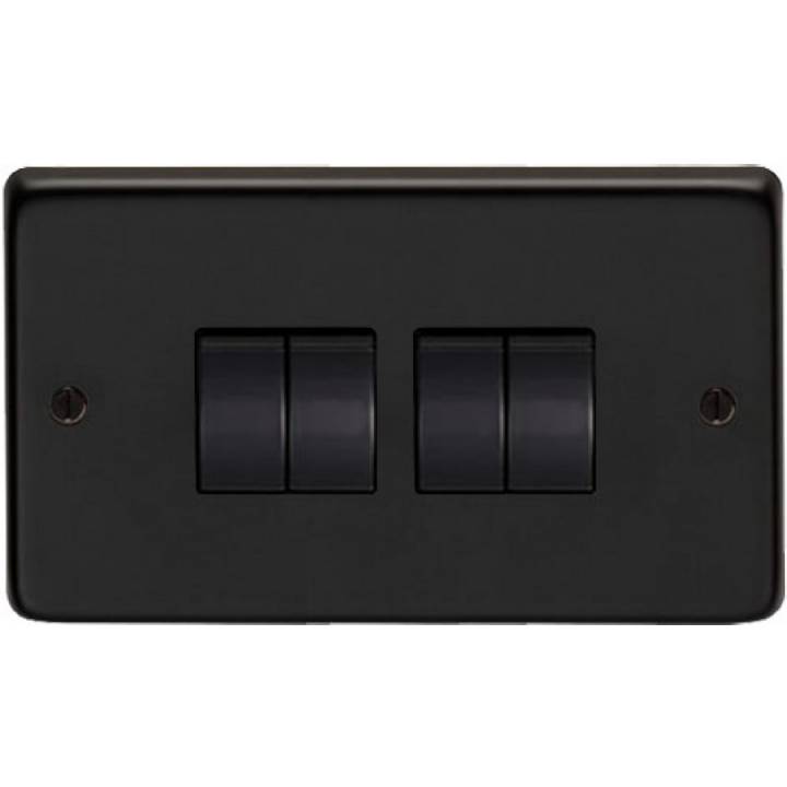 Matt Black Quad 10 Amp Switch