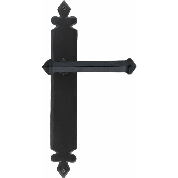 Black Tudor Lever Latch Set