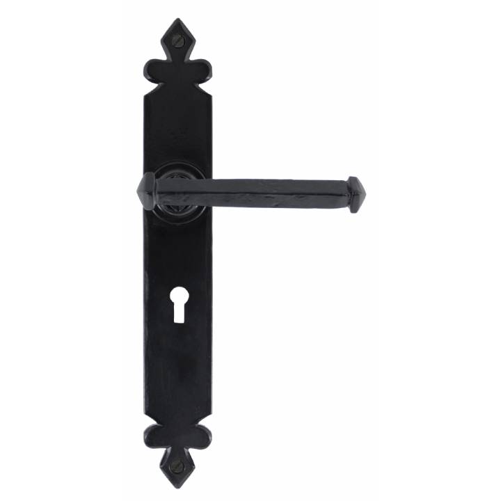 Black Tudor Lever Lock Set