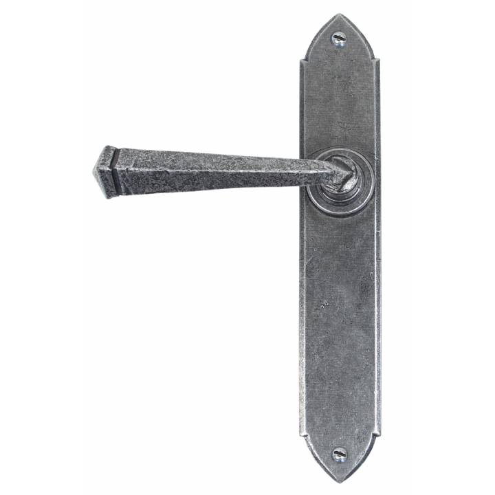 Pewter Gothic Lever Latch Set