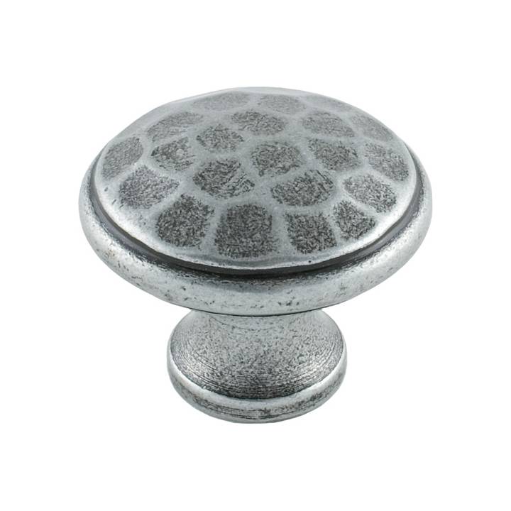 Pewter Beaten Cupboard Knob - Medium