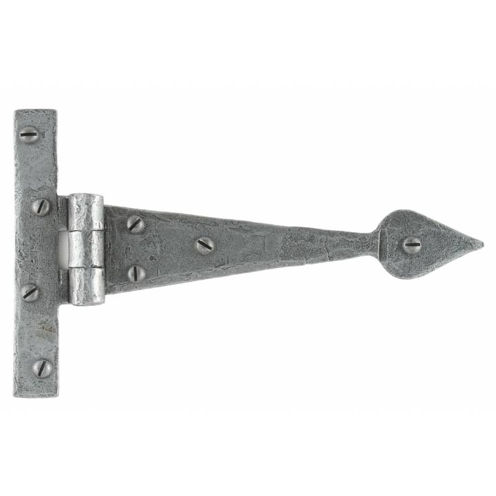 Pewter 6inch Arrow Head T Hinge (pair)