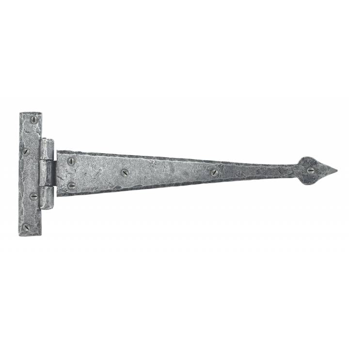 Pewter 12inch Arrow Head T Hinge (pair)