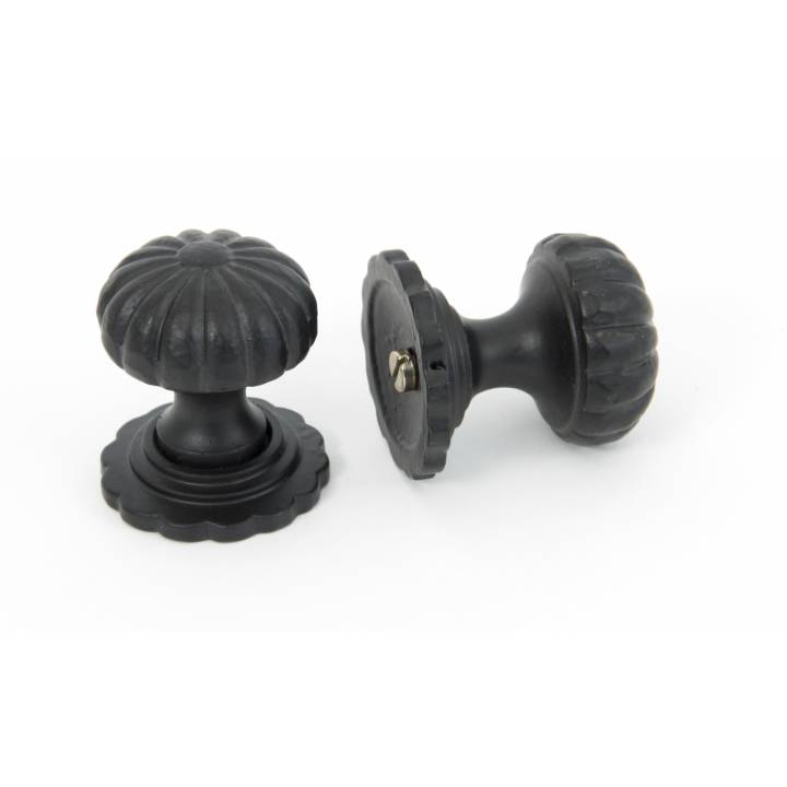 Black Cabinet Knob (with base) - Small
