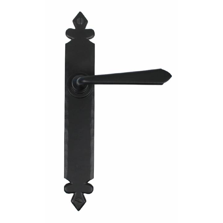 Black Cromwell Sprung Lever Latch Set