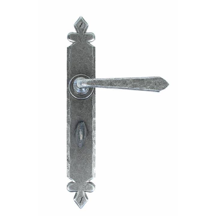 Pewter Cromwell Sprung Lever Bathroom Set