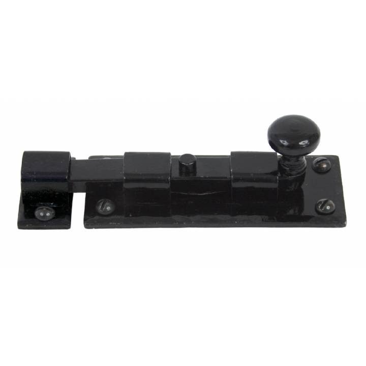 Black 4inch Straight Knob Bolt