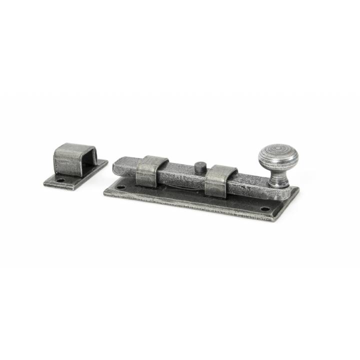 Pewter 4inch Straight Knob Bolt