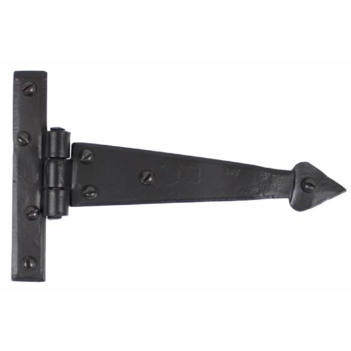 Black 6inch Arrow Head T Hinge (pair)