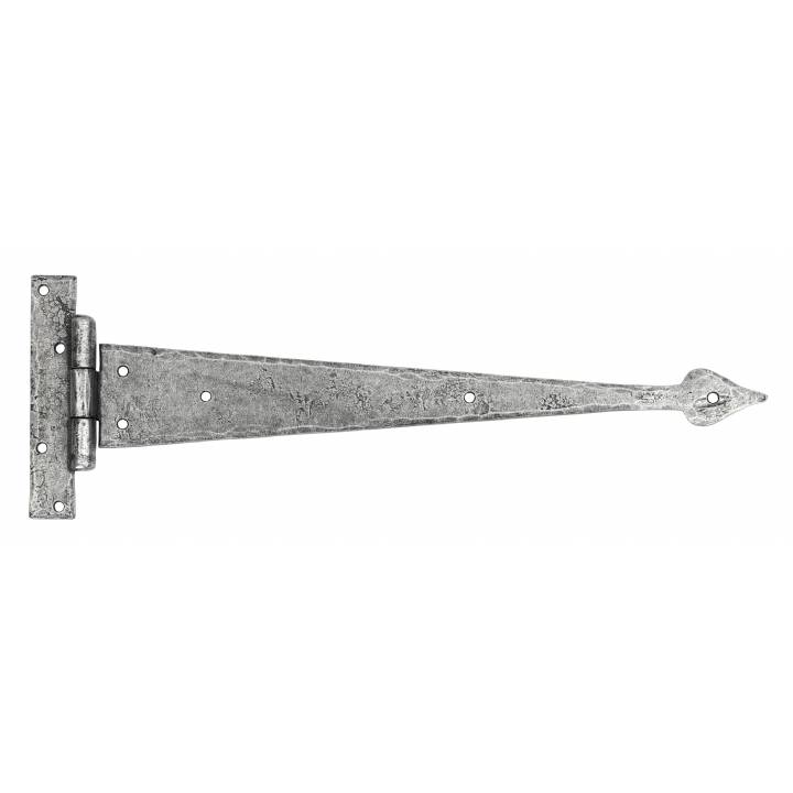 Pewter 15inch Arrow Head T Hinge (pair)