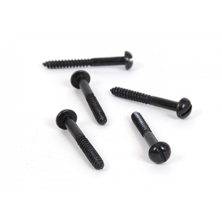 Black 10 x 1 1/2inch Round Head Screws (25)