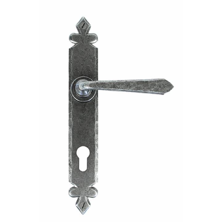 Cromwell Lever Espag. Lock Set - Pewter Patina