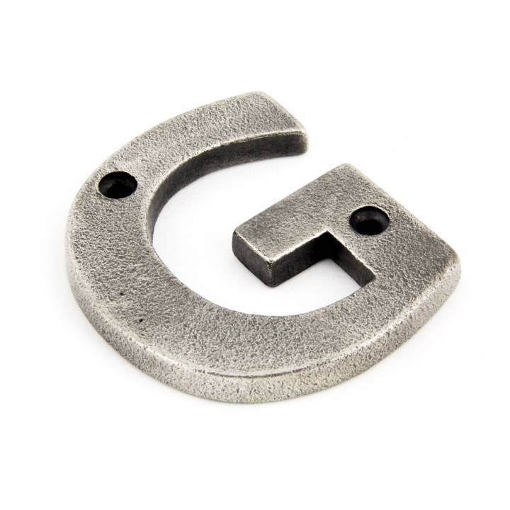 Antique Pewter Letter G