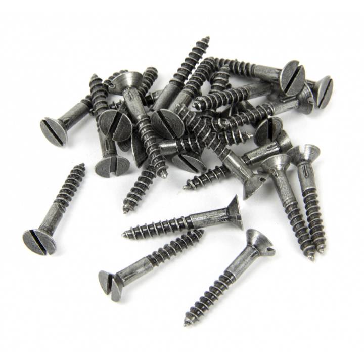 6 x 1inch Countersunk Screws (25) - Pewter