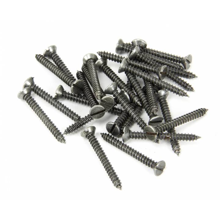 6 x 1 1/4inch Countersunk Screws (25) - Pewter
