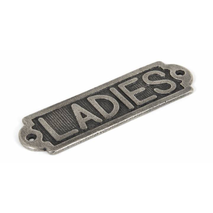 Ladies Sign - Antique Pewter