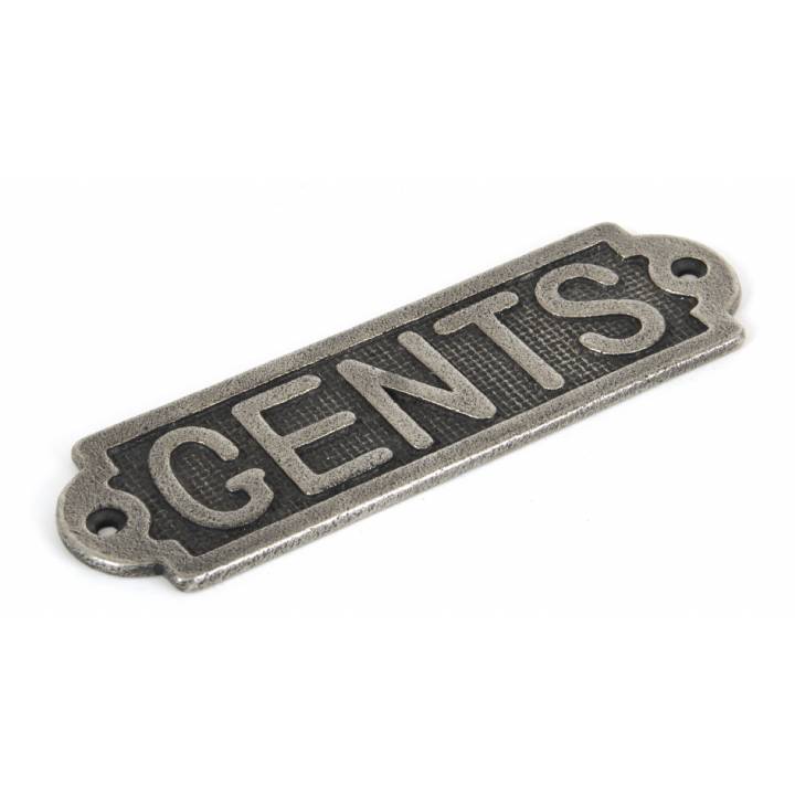 Gents Sign - Antique Pewter