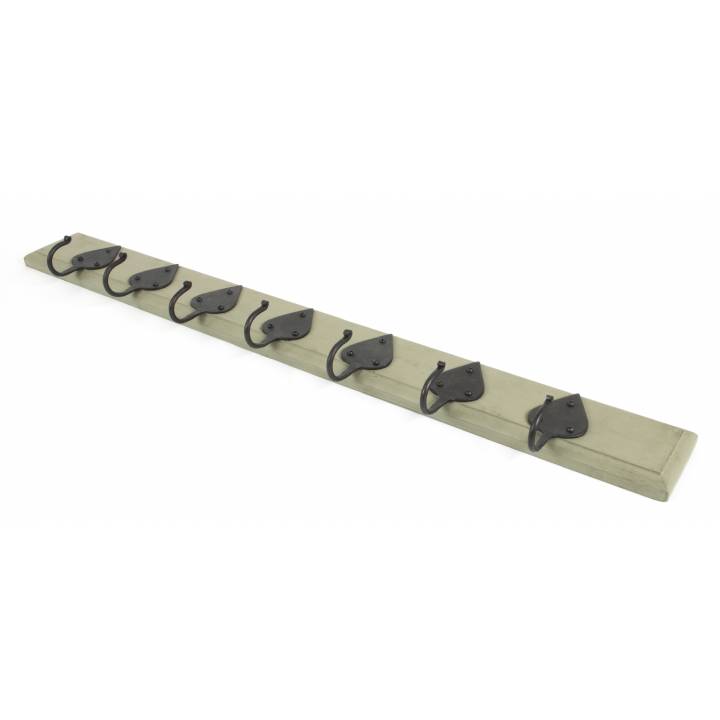 Cottage Coat Rack - Beeswax & Olive Green