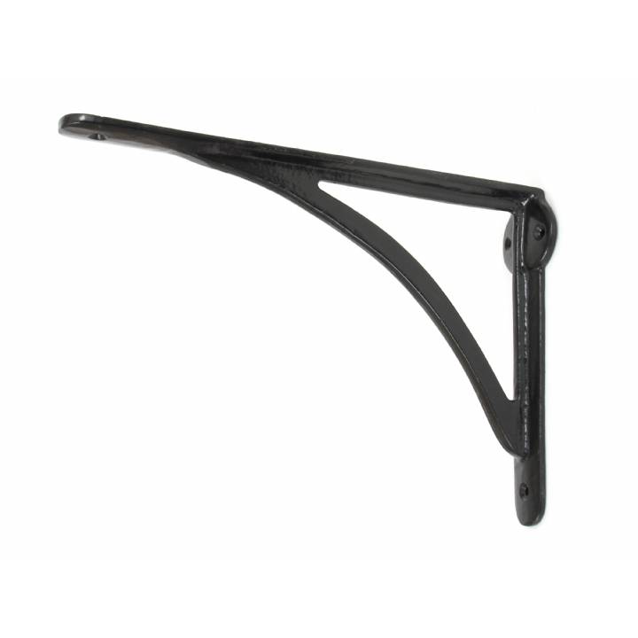 Black 10inch x 7inch Curved Shelf Bracket